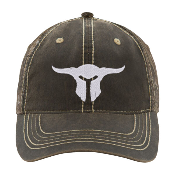 Embroidered Pigment Dyed Camouflage Ball Cap Thumbnail