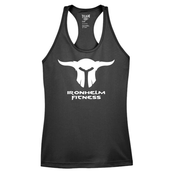 IRONHELM Fitness Racerback Tank (Black) Thumbnail